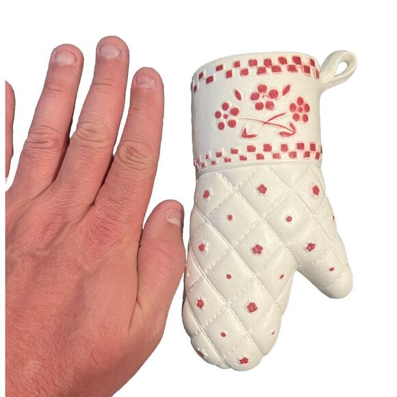 Vintage Burwood Oven Mitt Wall Hanging DecorPlastic Farmhouse Design 1991 USA - Picture 3 of 4